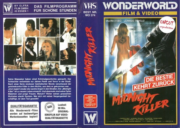 Midnight Killer (Wonderworld Video) NEU, OVP