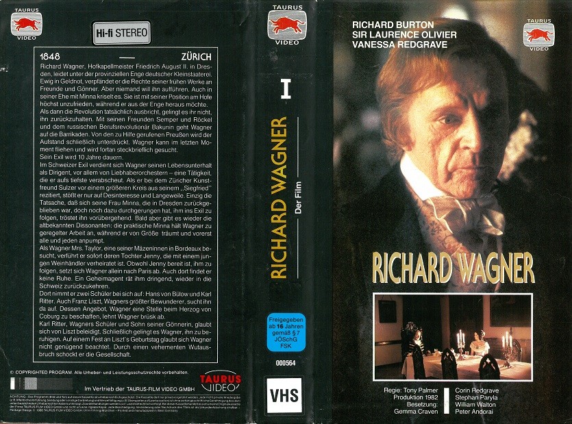 Richard Wagner - Wagner (TV Miniserie) 5 VHS