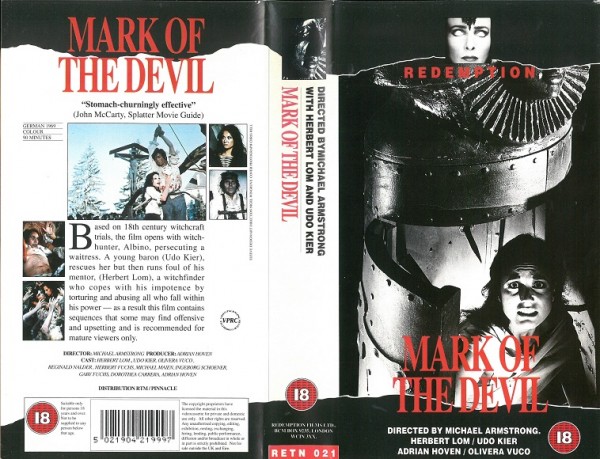 Mark of the devil - Hexen bis auf´s Blut gequält (Redemption Video UK Import)