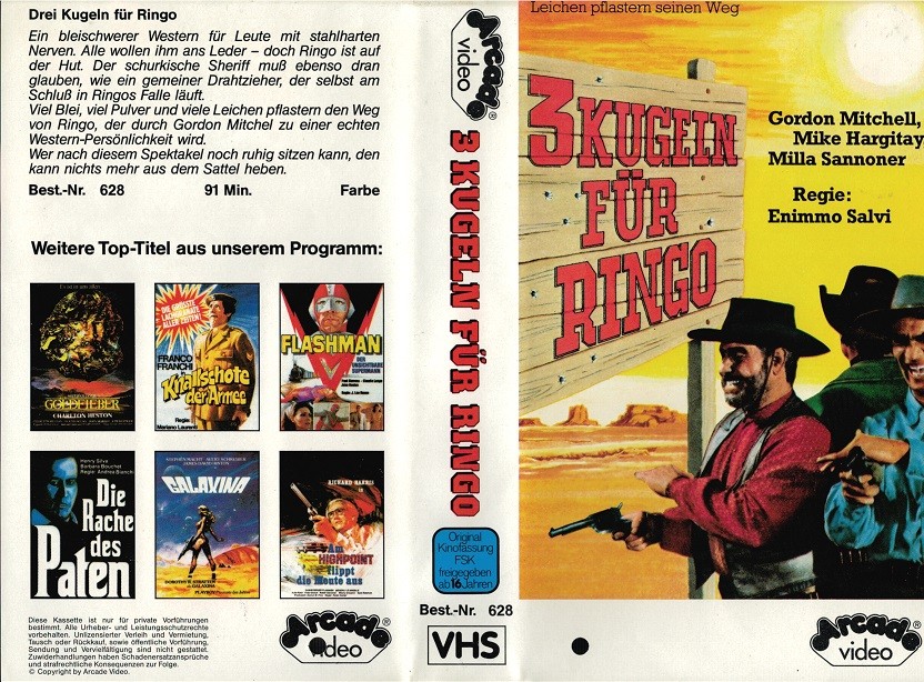 3 Kugeln für Ringo Arcade Einleger VHS